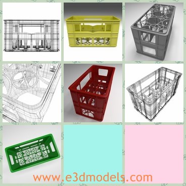 3d Model The Bottle Crate Share And Download 3d Models At