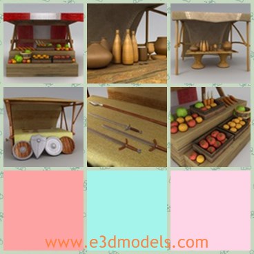 3d Model The Fruit Stall Share And Download 3d Models At
