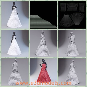 3d Model The Wedding Dress Share And Download 3d Models At