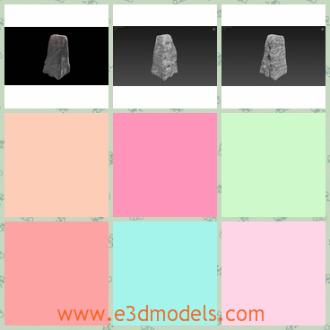 3d model of a stone pedestal - This is a 3d model which is about a stone pedestal. This pedestal is thick and heavy though it is not very big.