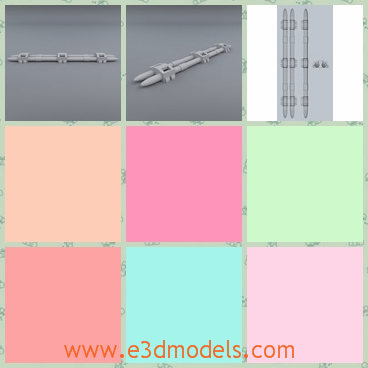 3d model the bars - This is a 3d model of the bars,which are used as surface detailed on space ships, or as a bumper for other vehicles.