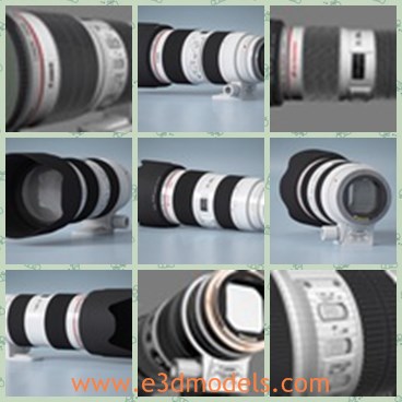 3d model the Canon with lens 70-200 - This is a 3d model of the Canon with lens 70-200,which is long and heavy to carry.The camera is made with high quality.