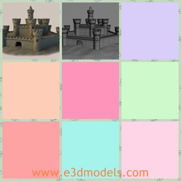 3d model the castle besides the beach - This is a 3d model of the sand castle with textures and special materials.The model is popular among the kids.