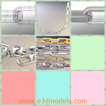 3d model the chains - This is a 3d model of the chains,which is groupped in various formations, just to put togetheras you like, you can also ungroup the formations to manipulate.