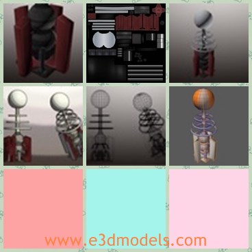 3d model the coil tower - This is a 3d model of the coil tower,which is small but very powerful.