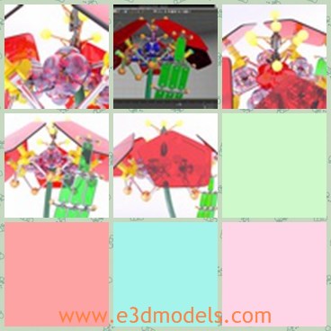 3d model the flower as the decoration - This is a 3d model of the flower as the decoration,which are colorful and glorious.The model is created in the form of artificial autonomous unit.