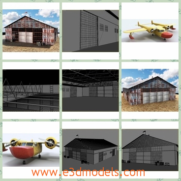 3d model the industrial building - This is a 3d model of the industrial building,which is large and useful.The model is made with metal materials.