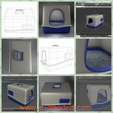 3d model the litter box - This is a 3d model of the litter box,which is designed to provide a high definition in a low poly and the shape is fine.