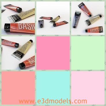 3d model the paint tubes - This is a 3