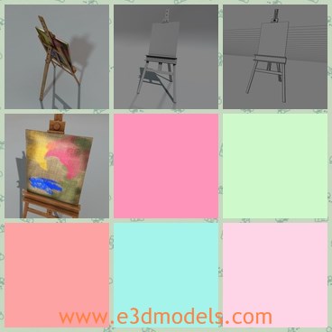 3d model the painting board - This is a 3d model of the painting board,which is made of wooden materials.The model is usually popular for artist students and teachers.