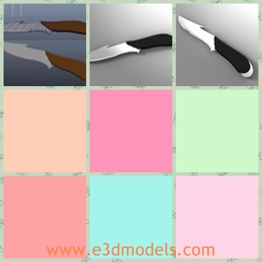 3d  model the sharp knife - This is a 3d model of the sharp knife,which is the powerful weapon in life.The knife can slso used as the hunting weapon.