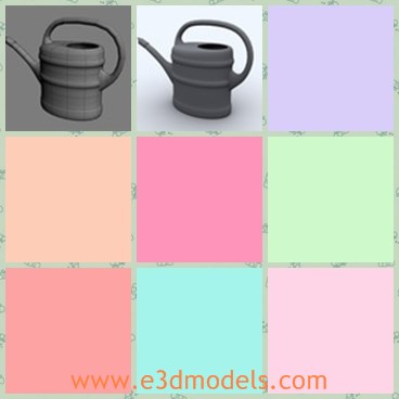 3d model the sprinkling can - This is a 3d model of the gardening can,which is a part of the bargain prize garden collection. Th