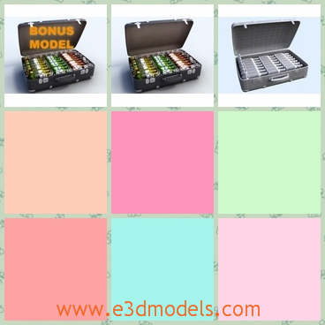 3d model the suitcase - This is a 3d model about the suitcase,which is full of beer.The baggage is made in details.The model is small and fine.