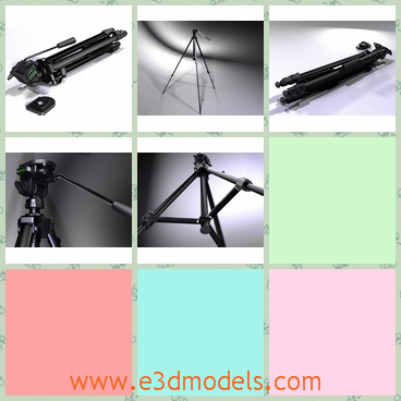3d model the tripod of camera - This is a 3d model of the tripod of camera,which is modern and made in high quality and with special materials.