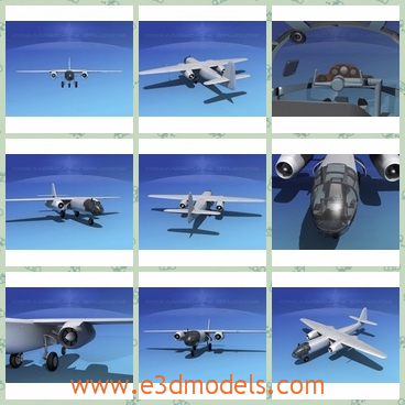3d model a bomber of the military - This is a 3d model of the bomber of the military,which is made in the Europe and most of the countries longed to it so much.