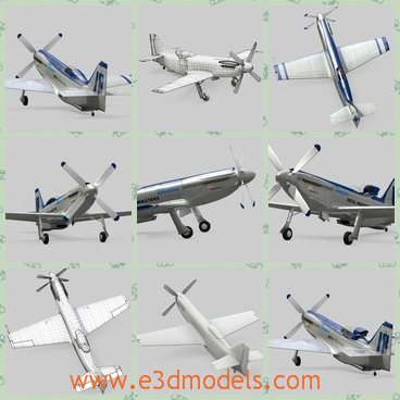 3d model a plane with a special head - This is a 3d model of a plane ,which has a special head looks like a little fan at first blush.