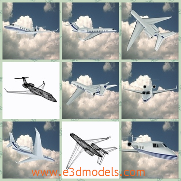 3d model a private jet of business - This is a 3d model about a private jet in white used in business way.The model is luxury and not too big.