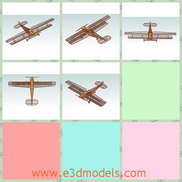 3d model a wooden plane - This is a 3d model of a wooden plane,which looks like a real one at first glance,and the model is a fine creation.