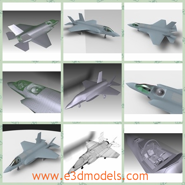 3d model of lockheed martin F35 B - This 3d model is about a lockheed martin F35 B lightning II which has a very fine surface, and it can be directly 3D printed and manufactured.