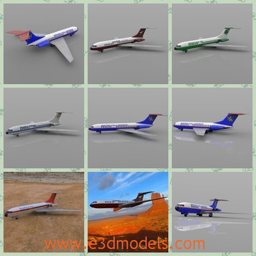 3d model of Vickers VC-10 - This 3d model is about the Vickers VC10 which  is a long-range British airliner and first flown at Brooklands, Surrey, in 1962.It has a long white body with a blue fin.