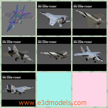 3d model plane in Russia - This is  3d model of the plane in Russia,which is special and has a sharp head.The model is used in the military.