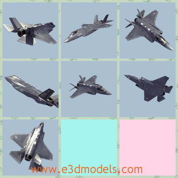 3d model the aircraft - This is a 3d model of the aircraft,which is large and the fighter is used by the US SSir Force,which is the army department.