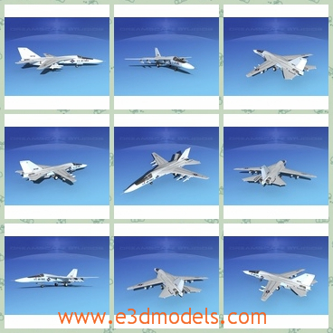 3d model the aircraft F-111 - This is a 3d model of the aircraft F-111,which was developed with leading edge technology including variable sweep wings, afterburning turbofan engines, automated terrain following radar flight control system for low flight at very high speed.