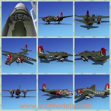 3d model the aircraft in england - This is a 3d model of the aircraft in England,which was made in WW2 and the bomber is also popular Australia.