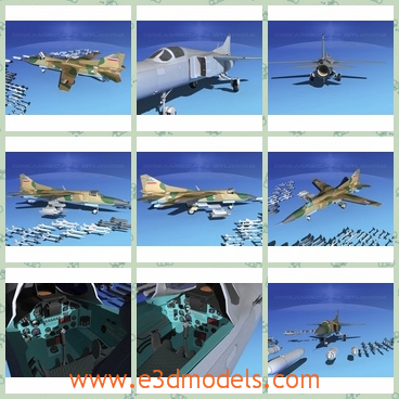 3d model the aircraft in military - This is a 3d model of the aircraft in militaty,which is large and made in modern style.
