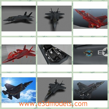 3d model the aircraft in special shape - This is a 3d model of the air fighter.The model is the type made according to the real one.