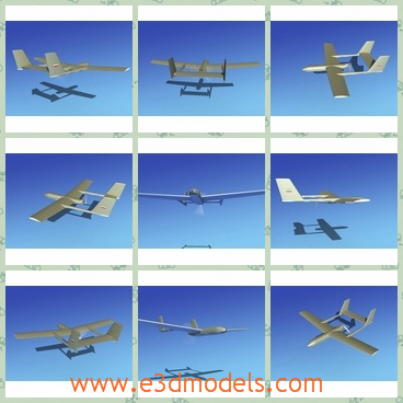 3d model the aircraft of Mohajer - This is a 3d model about the aircraft of Mohajer,which was first developed at the peak of the Iran-Iraq war. Four prototypes were built in 1981 and were initially put into service to monitor the enemy lines.