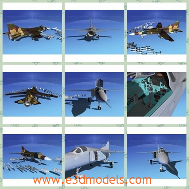 3d model the aircraft of the USSR - This is a 3d model of the aircraft of the USSR,which first flew on June 1972. It was the first truly mass-produced version of the MiG-23.