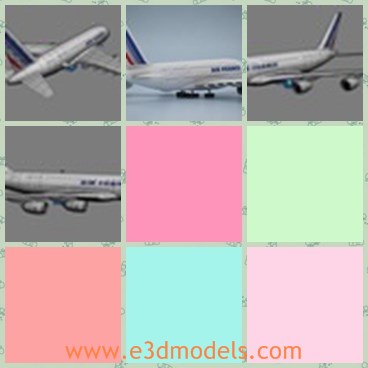 3d model the airplane - This is a 3d model of the airplane,which is A380.The plane is long and made with good quality.