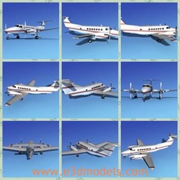 3d model the airplane - This is a 3d model of the airplane began production in the 1980s as the Super King Air although that designation as the Super King Air was dropped in the 1990s.