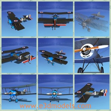 3d model the airplane - This is a 3d model of the airplane,which is created with single seat.The plane is the common weapon during the war time.