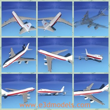 3d model the airplane - This is a 3d model of the airplane,which is new and modern.The model is made in the most fashionable style.