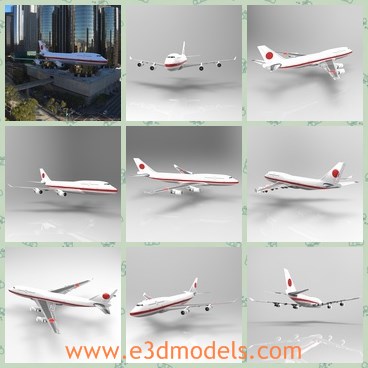 3d model the airplane - This is a 3d model of the airplane,which is called a umbo Jet, is one of the most recognizable of all jet airliners and is the largest airliner currently in service.