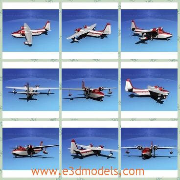 3d model the airplane - This is a 3d model of the airplane,which is large and amphibious in real base.