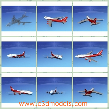 3d model the airplane 747-400 - This is a 3d model about the airplant 747-400,which has a larger upper deck providing more capacity for seating passengers or carrying freight.