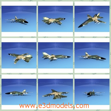 3d model the airplane as the bomber - This is a 3d model of the airplane as the bomber,which was developed with leading edge technology including variable sweep wings, afterburning turbofan engines, automated terrain.