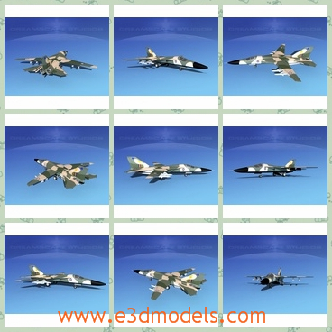 3d model the airplane F-111 - This is a 3d model of the airplane F-111,which was developed with leading edge technology including variable sweep wings, afterburning turbofan engines, automated terrain.