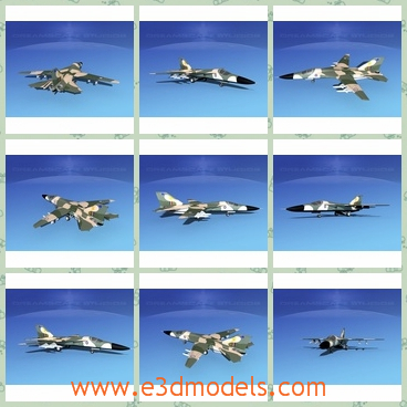 3d model the airplane F-111 - This is a 3d model of the airplane F-111,which was developed with leading edge technology including variable sweep wings, afterburning turbofan engines, automated terrain.