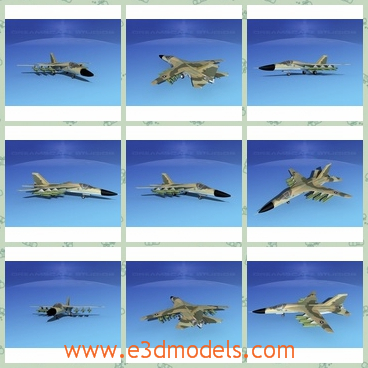 3d model the airplane FB-111 - This is a 3d model of the airplane FB-111,which was developed with the capability of carrying a wide range of weapons including cruise missiles, JDAM,and missiles.