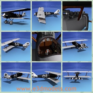 3d model the airplane in Germany - This is a 3d model of the airplane in Germany,which was developed by Rudolph Gehringer as a new fighter design. It used a plywood monocoque construction in the fuselage allowing a smoother surface, less drag and more strength.