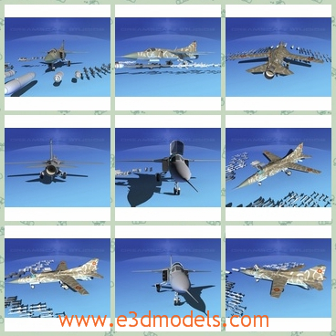 3d model the airplane of Russia - This is a 3d model of the airplane of Russia,which is the flogger of the army.The model is bomber.