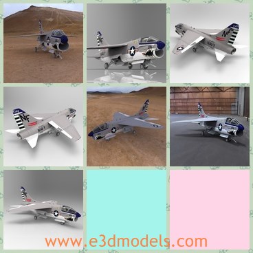 3d  model the airplane with words - This is a 3d model of the airplane with words on it,which is the military weapon.
