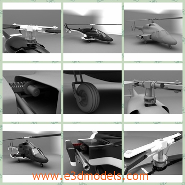 3d model the airwolf helicopter - This is a 3d model of the Airwolf helicopter,which is modern and famous in the world.