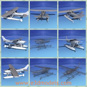 3d model the amphibian plane - This is a 3d model of the amphbian plane,which is large and made with single engine.The plane was was redesigned along with all of the Cessna production line.