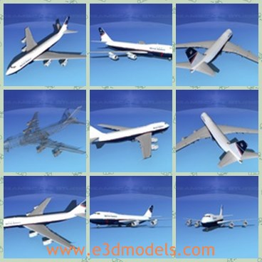 3d model the british plane - This is a 3d model of the British plane,which is large and modern.The model is made for passengers.