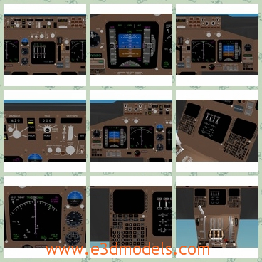 3d model the cockpit of the airplane - This is a 3d model of the cockpit of the airplane,which is a part of it and the pilots control the part.